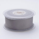 1 Roll Polyester Frayed Grosgrain Ribbons, Printed, with Fringe Tassel, Dark Gray, 5/8 inch(16mm), about 50yards/roll(45.72m/roll)