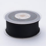 1 Roll Polyester Frayed Grosgrain Ribbons, Printed, with Fringe Tassel, Black, 5/8 inch(16mm), about 50yards/roll(45.72m/roll)