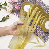 1 Roll Organza Ribbon, Yellow, 1/8 inch(3mm), 1000yards/roll(914.4m/roll)