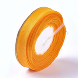 1 Group Organza Ribbon, Dark Orange, 3/8 inch(10mm), 50yards/roll(45.72m/roll), 10rolls/group, 500yards/group(457.2m/group)