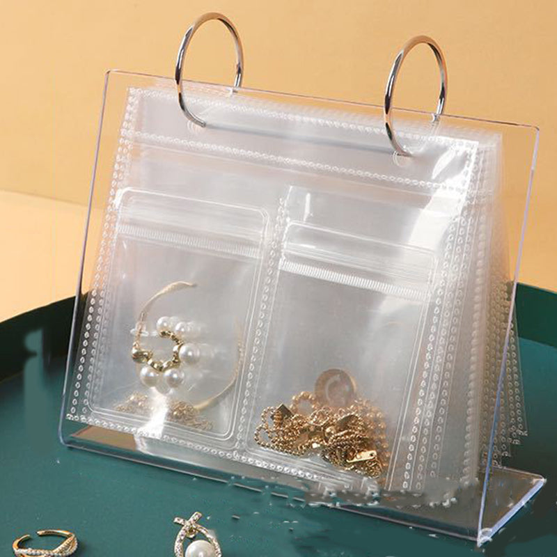 50pcs Clear Plastic Jewelry Organizer Box For Earrings, Ring