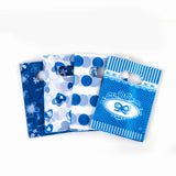 500 pc Printed Plastic Bags, Rectangle, Deep Sky Blue, 20x15cm