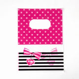 500 pc Printed Plastic Bags, Rectangle, Hot Pink, 25x20cm