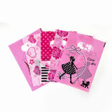 500 pc Printed Plastic Bags, Rectangle, Hot Pink, 25x20cm