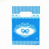 500 pc Printed Plastic Bags, Rectangle, Deep Sky Blue, 35x25cm, Unilateral Thickness: 0.035mm