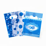 500 pc Printed Plastic Bags, Rectangle, Deep Sky Blue, 35x25cm, Unilateral Thickness: 0.035mm