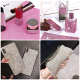 Craspire Self Adhesive Glass Rhinestone Stickers Sheets, for Trimming Cloth Bags, Shoes, Car, Phone Decoration, Light Rose, 40x24cm, Rhinestone: 2.3~2.4mm, about 15400pcs/sheet