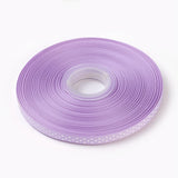 1 Roll Polka Dot Ribbon Grosgrain Ribbon, Lt.Purple, three points on an oblique line, about 3/8 inch(10mm) wide, 50yards/roll(45.72m/roll)