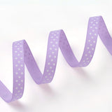 1 Roll Polka Dot Ribbon Grosgrain Ribbon, Lt.Purple, three points on an oblique line, about 3/8 inch(10mm) wide, 50yards/roll(45.72m/roll)