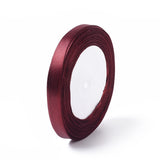 Single Face Satin Ribbon, Polyester Ribbon, Dark Red, 3/8 inch(10mm), about 25yards/roll(22.86m/roll), 10rolls/group, 250yards/group(228.6m/group)