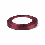 Single Face Satin Ribbon, Polyester Ribbon, Dark Red, 3/8 inch(10mm), about 25yards/roll(22.86m/roll), 10rolls/group, 250yards/group(228.6m/group)