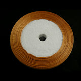 1 Roll Double Face Satin Ribbon, Polyester Ribbon, Gold, 1/8 inch(3mm) wide, about 880yards/roll(804.672m/roll)