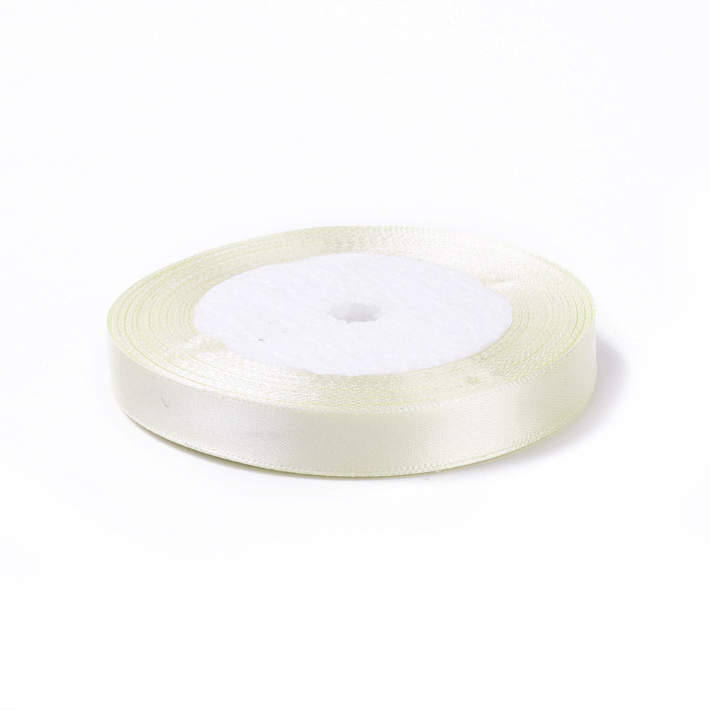 CRASPIRE 10 Roll White Single Face Satin Ribbon, 1/2 inch(12mm