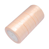 10 Roll White Single Face Satin Ribbon, 1/2 inch(12mm), 25yards/roll(22.86m/roll)