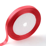 1 Group Single Face Satin Ribbon, Polyester Ribbon, Fuchsia, 1/4 inch(6mm), about 25yards/roll(22.86m/roll), 10rolls/group, 250yards/group(228.6m/group)