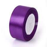 1 Group Single Face Satin Ribbon, Polyester Ribbon, Violet, about 1/2 inch(12mm) wide, 25yards/roll(22.86m/roll), 250yards/group(228.6m/group), 10rolls/groupl