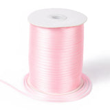 Double Face Satin Ribbon, Polyester Ribbon, Pink, 1/8 inch(3mm) wide, about 880yards/roll(804.672m/roll)