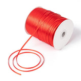 1 Roll 1-1/2 inch Single Face Heart and Dots Printed Satin Ribbon, Orange Red, 1-1/2 inch(38mm), about 100yards/roll(91.44m/roll)