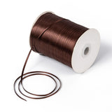 1 Roll Polyester Satin Ribbon, with Single Face Golden Hot Stamping, Stripe Pattern, White, 10mm, 22.5m/roll