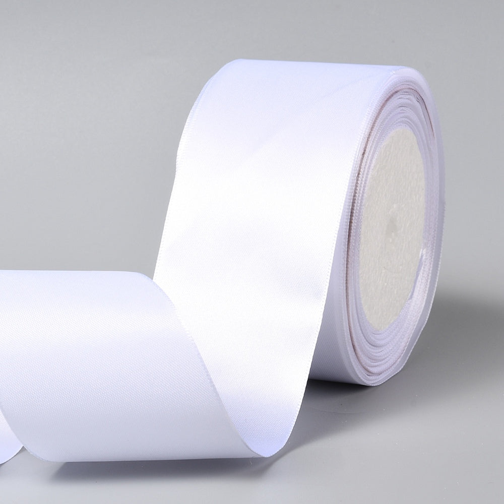 CRASPIRE 1 Group Single Face Satin Ribbon, Polyester Ribbon, White, 3/4  inch(20mm), about 25yards/roll(22.86m/roll), 250yards/group(228.6m/group),  10rolls/group