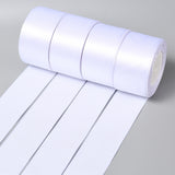 1 Group Single Face Satin Ribbon, Polyester Ribbon, White, 3/4 inch(20mm), about 25yards/roll(22.86m/roll), 250yards/group(228.6m/group), 10rolls/group