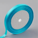 1 Group Single Face Satin Ribbon, Polyester Ribbon, Medium Slate Blue, 1/4 inch(6mm), about 25yards/roll(22.86m/roll), 10rolls/group, 250yards/group(228.6m/group)