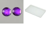 Craspire Self-Adhesive Acrylic Rhinestone Stickers, for DIY Decoration and Crafts, Faceted, Blue Violet, Half Round, 40x7mm, 20pcs/box