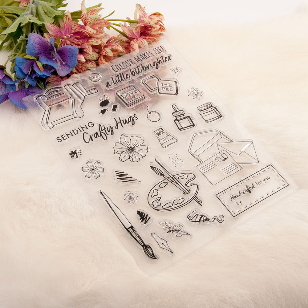 CRASPIRE Clear Silicone Stamps Vintage Clear Stamps Gramophone