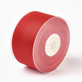 1 Roll Rayon and Cotton Ribbon, Twill Tape Ribbon, Herringbone Ribbon, Christmas Ribbon, Red, 2 inch(50mm), about 50yards/roll(45.72m/roll)
