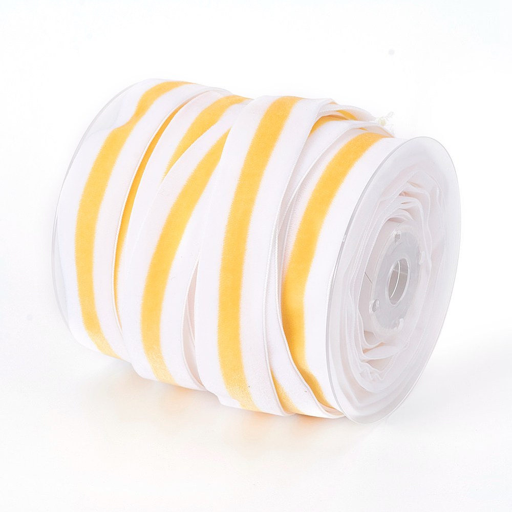 CRASPIRE 1 Roll Polyester Imitation Linen Wrapping Ribbon, Wired