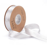 2 Roll Polyester Grosgrain Ribbons, with Word Just For You, for Gifts Wrapping Party, Light Grey, 1 inch(25mm), 45m/Roll