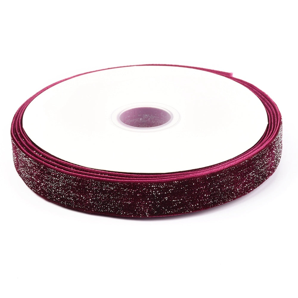 CRASPIRE 1 Roll Polyester Velvet Ribbon for Gift Packing and