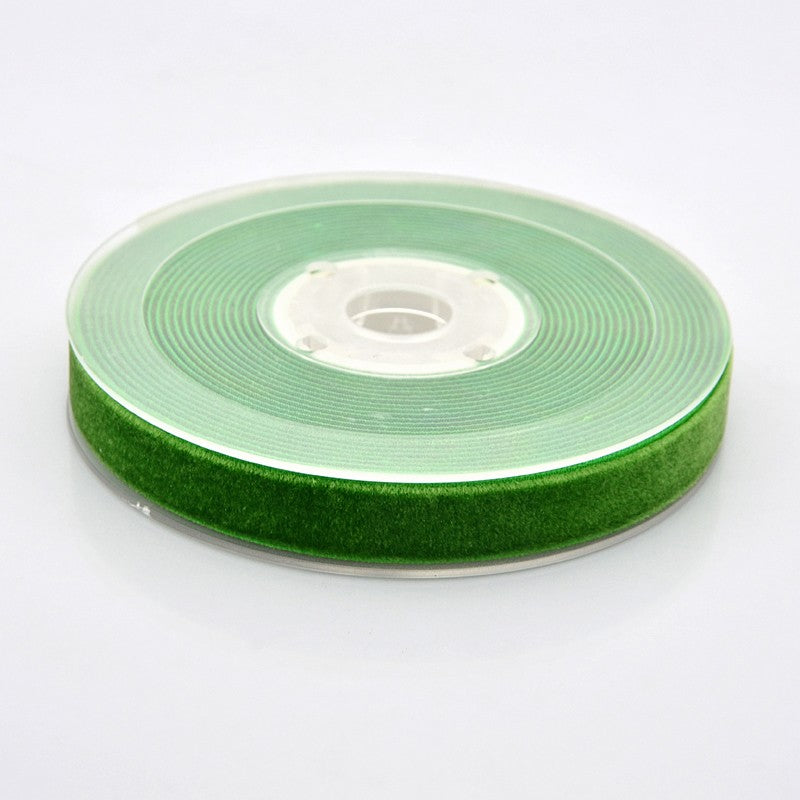 CRASPIRE 10 Strand Single Face Velvet Ribbon, Mixed Color, 3/8 inch(10mm),  about 5.47 Yards(5m)/Strand