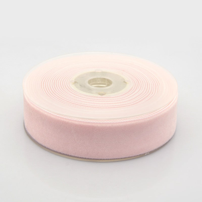 Pretty in Pink Single Face Velvet Ribbon - 0.5 - Velvet - Ribbons