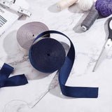 1 Bag 2 Rolls 92m Cotton Twill Tape Herringbone Webbing Tape Twill Tape 25mm Wide Ribbon Sewing Twill Ribbon Cotton Ribbon for Gifts Wrapping Bridal Bouquets DIY Crafts - Midnight Blue Dark Gray