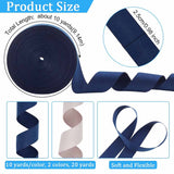 1 Bag 2 Rolls 92m Cotton Twill Tape Herringbone Webbing Tape Twill Tape 25mm Wide Ribbon Sewing Twill Ribbon Cotton Ribbon for Gifts Wrapping Bridal Bouquets DIY Crafts - Midnight Blue Dark Gray