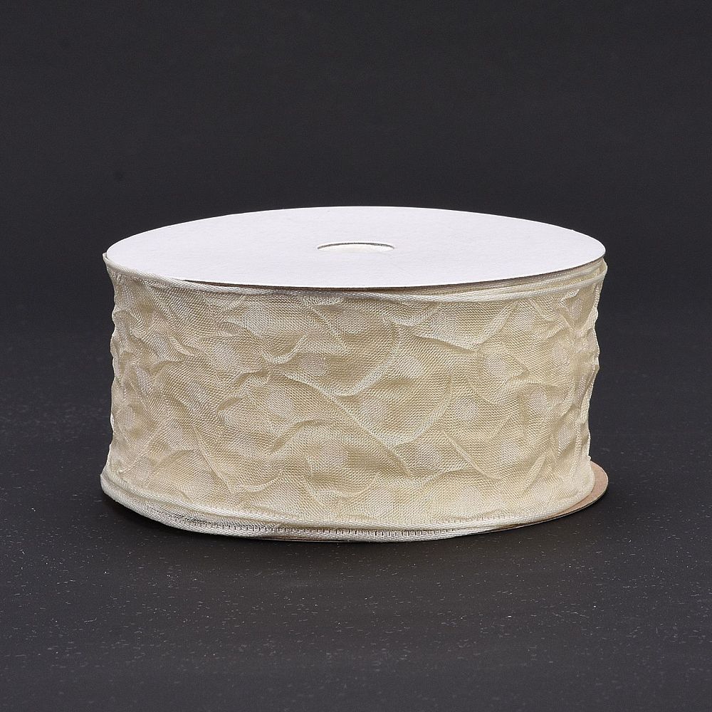 Ivory Double Faced Satin Ribbon for Crafts, 3/8 x 100 Yards by