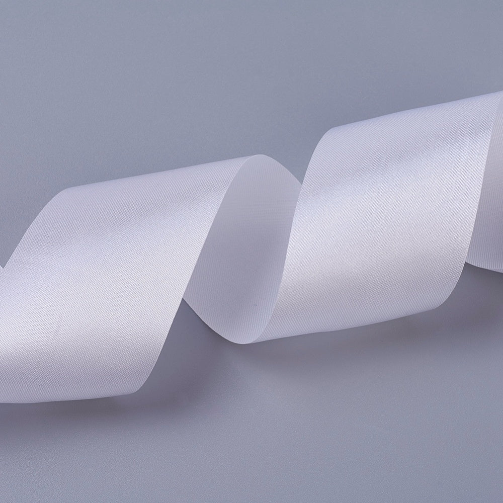 CRASPIRE 10 Roll White Single Face Satin Ribbon, 1/2 inch(12mm