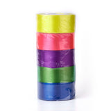 1 Group Single Face Satin Ribbon, Polyester Ribbon, White, 1 inch(25mm) wide, 25yards/roll(22.86m/roll), 5rolls/group, 125yards/group(114.3m/group)