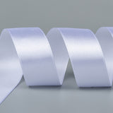 Single Face Solid Color Satin Ribbon, for Bows Crafts, Gifts Party Wedding Decoration, White, 1 inch(25~26mm), about 100yards/roll(91.44m/roll)