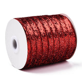 1 Roll Embroidery Polyester Ribbons, Jacquard Ribbon, Tyrolean Ribbon, Garment Accessories, Floral Pattern, Dark Red, 2(50mm), 7m/roll