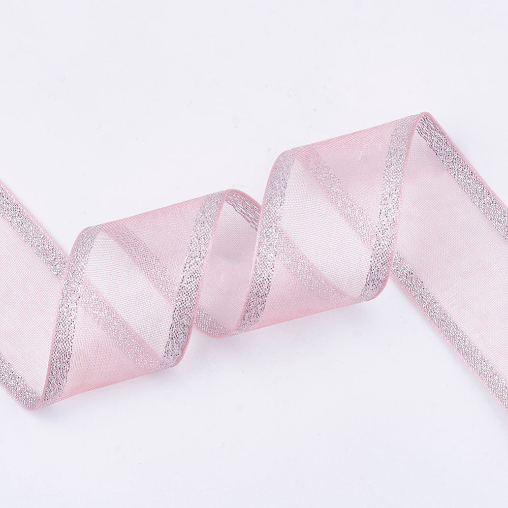 3 Roll 1/1-1/2 / 2 Inch Blush Pink Ribbon Organza Ribbon or Gift