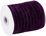 50 Yards Purple Single Face Velvet Ribbon for Christmas Wedding Wrapping Crafts Decoration Favors