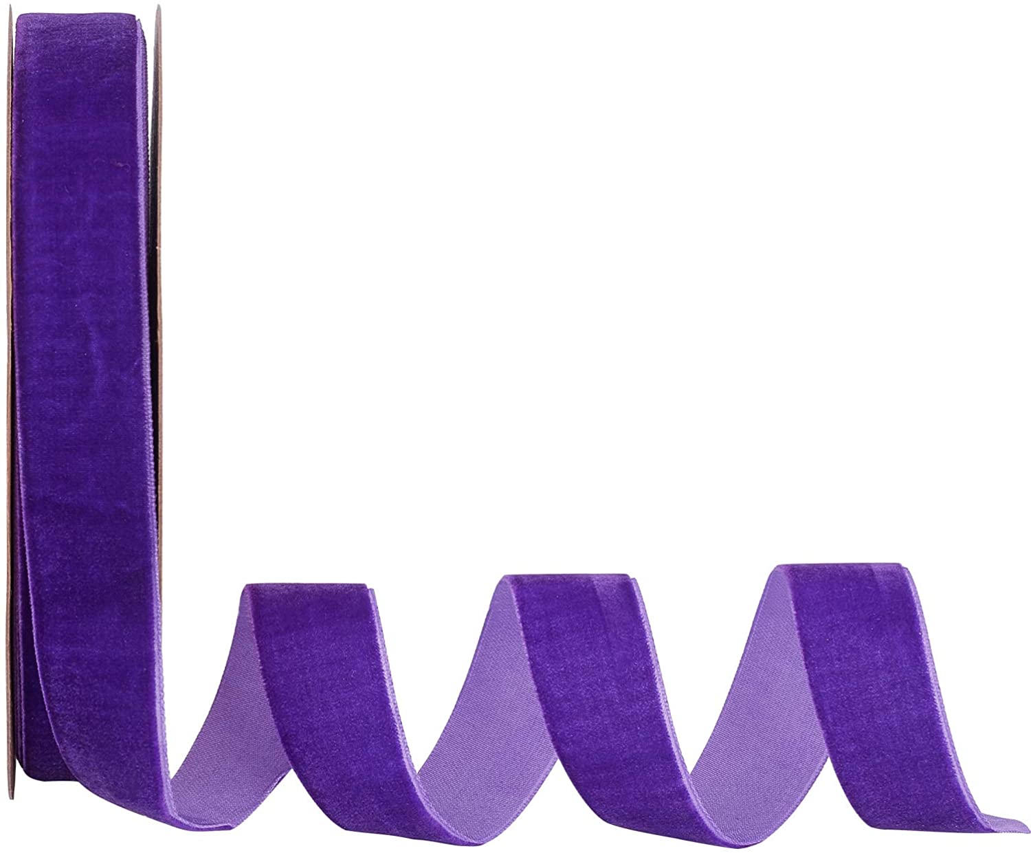 CRASPIRE 10 Roll Dark Violet Single Face Satin Ribbon, 1/2 inch