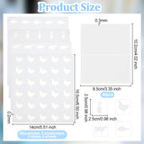 Craspire 8 Sheets 4 Styles PVC Waterproof Self-Adhesive Sticker, Cartoon Decals for Gift Cards Decoration, with 60Pcs Paper Table Place Cards, Animals, Silver, Self-Adhesive Sticker: 165x140x0.2mm, Sticker: 25x25mm, 2 sheets/style