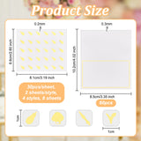 Craspire 8 Sheets 4 Styles PVC Waterproof Self-Adhesive Sticker, Cartoon Decals for Gift Cards Decoration, with 6Pcs Paper Table Place Cards, Vegetable Pattern, Self-Adhesive Sticker: 100x78x0.1mm, Stickers: 12x12mm, 2 sheets/style