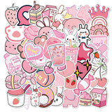 Craspire Waterproof PVC Plastic Sticker Labels, Self-adhesion, for Card-Making, Scrapbooking, Diary, Planner, Cup, Mobile Phone Shell, Notebooks, Food Pattern, 3~6cm, about 50pcs/set