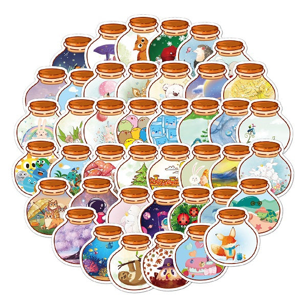 Craspire 45Pcs 15 Styles Retro DIY Scrapbooking Stickers