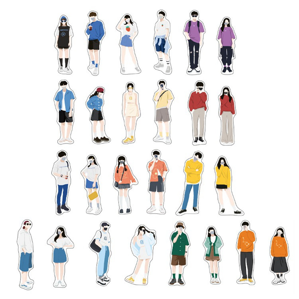 40pcs People Stickers Fashion Girl Scrapbook Sticker Fashion