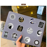 Craspire 50Pcs The Sun and Moon Planet Stickers, for Laptop Scrapbook Phone Notebooks Diary, Moon Pattern, 40~60mm, 50pcs/set